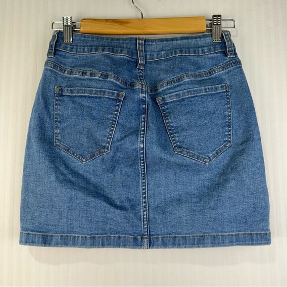 PacSun Lace-Up Denim Jean Mini Skirt Women’s 2 Size 25 Punchy Western Chic - Picture 3 of 4